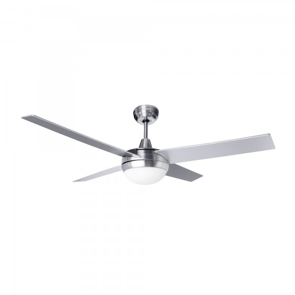 Vent. techo dc crom/mad led 4 aspa132cm.